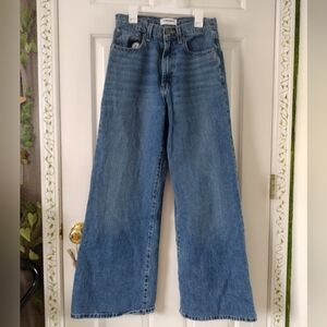 Wide Leg High Waisted Dark Wash Jeans